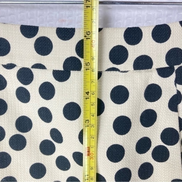 J. Crew Skirt Womens Size 2 Cream Black Polka Dot Zip Back Lined Cute Retro Mini - Picture 6 of 7